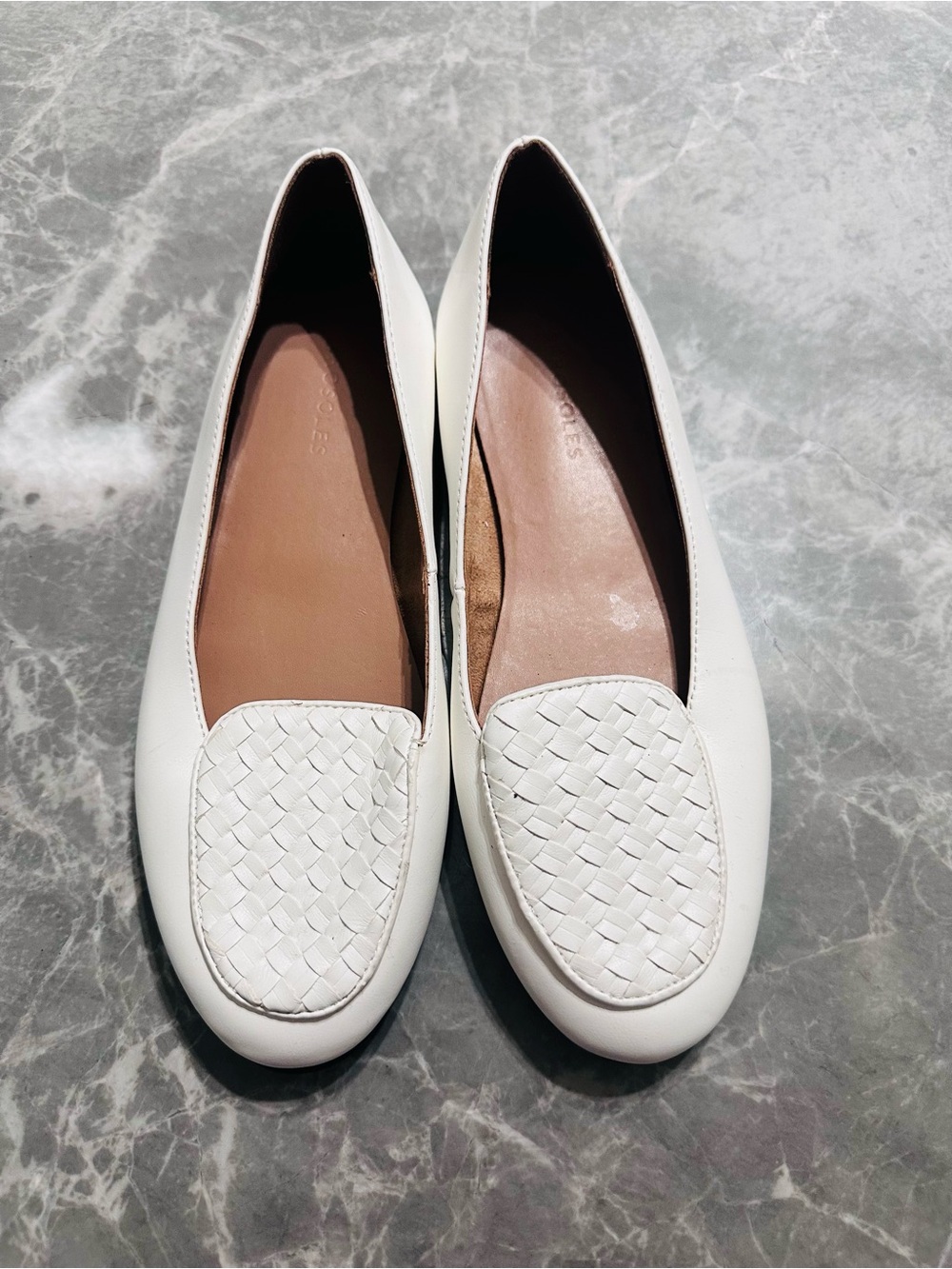 Aerosoles Brielle Womens Loafers & Slip-Ons White SZ 8.5 Cruelty Free